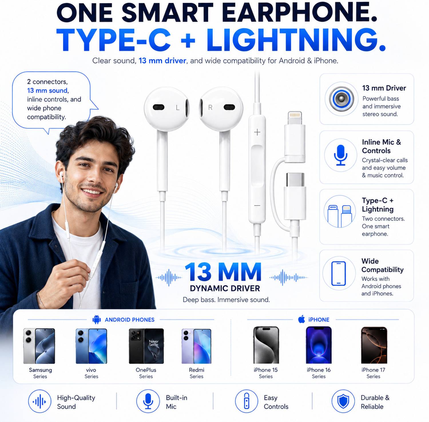 uddo Original Type C Earphones - Image 2