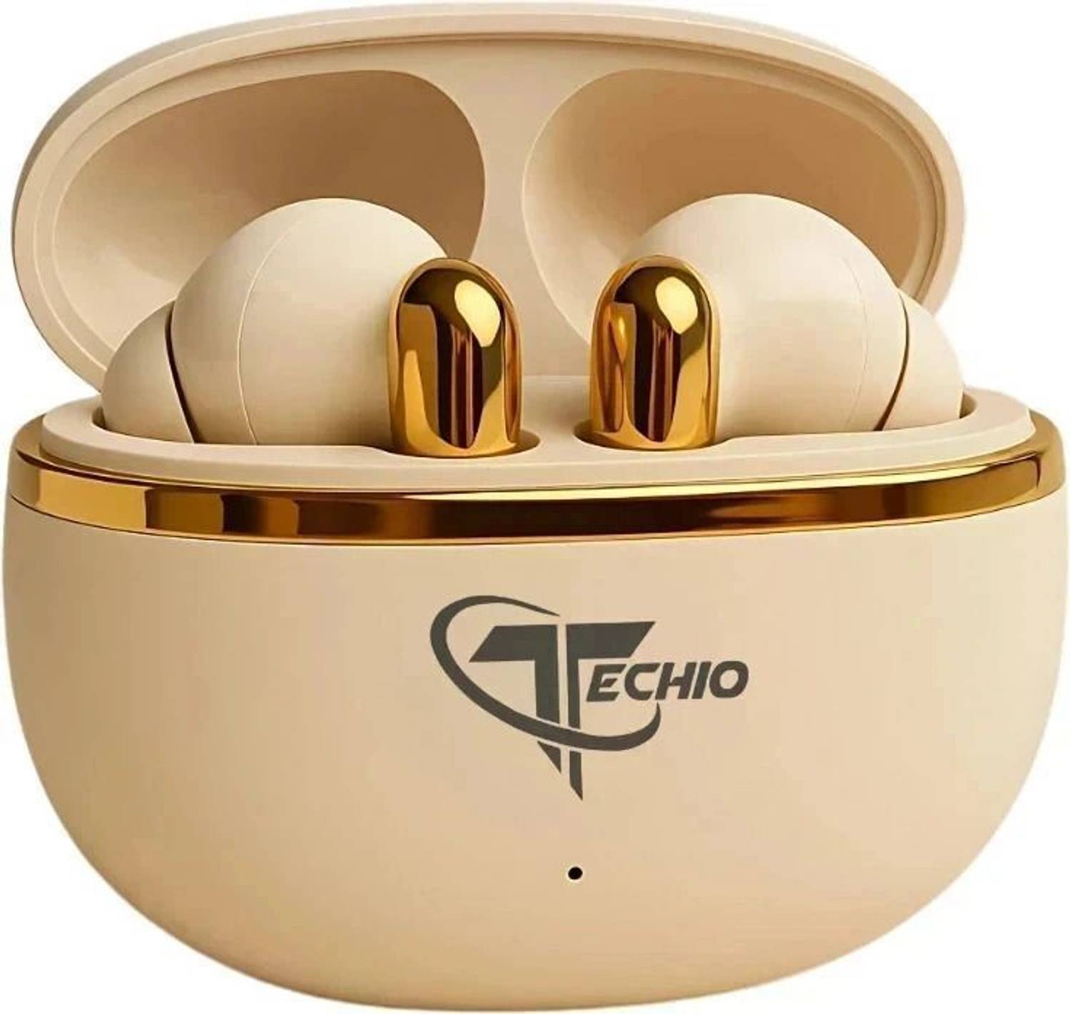 TECHIO AirBeats Wireless Earbuds with Dual Mic ENC for Clear Call