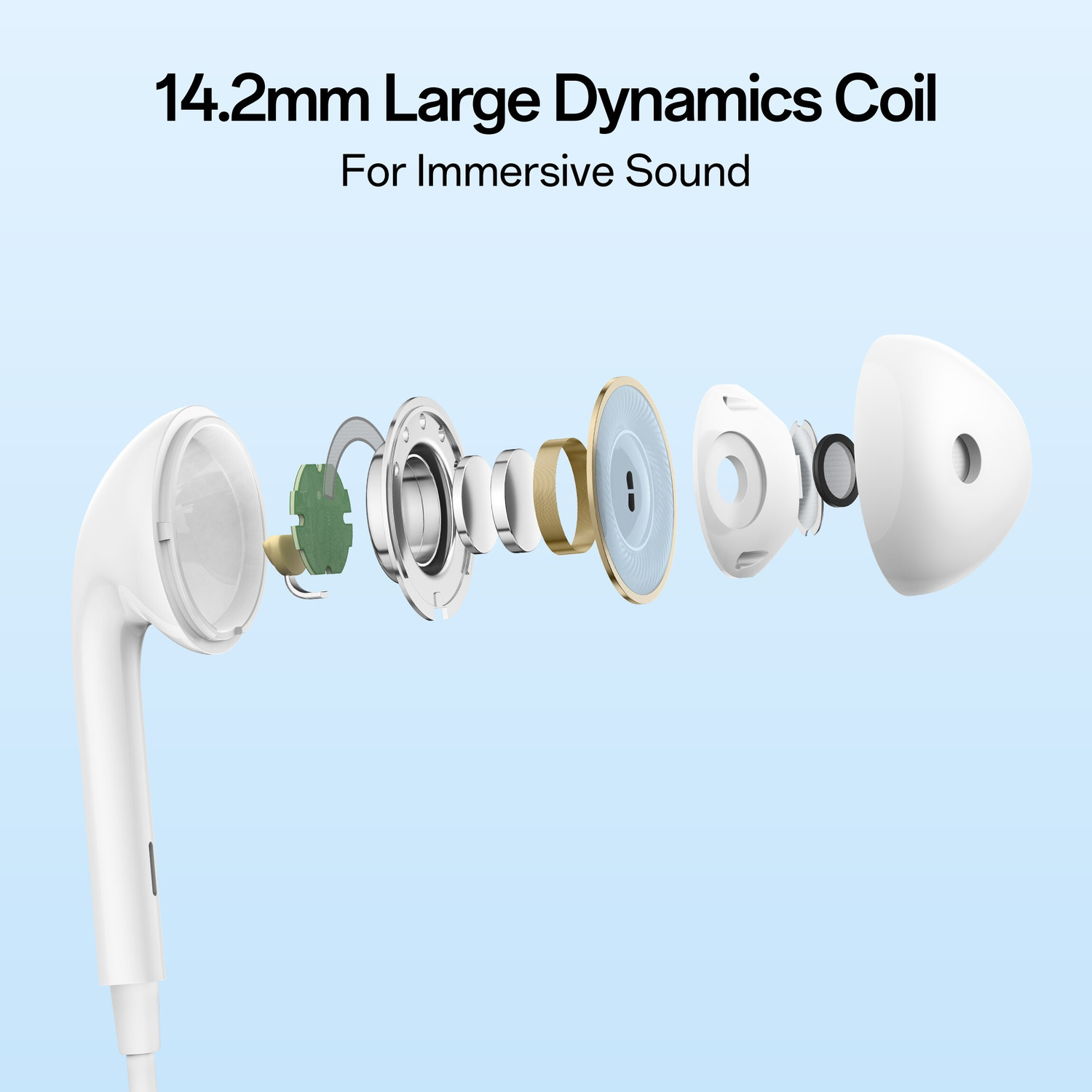 Image of OPPO Type-C Half-in-Ear Wired Earbuds(MH136), 14.2mm Dynamic Coil Wired