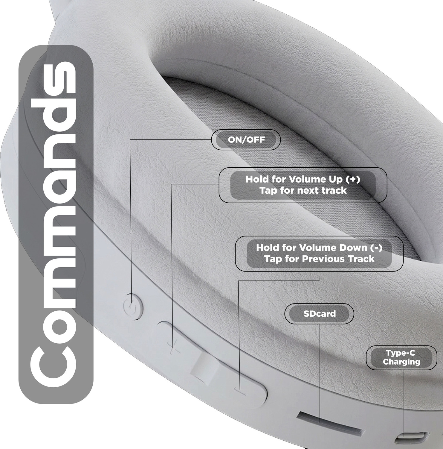 Image of MAK POWER CRUSHER with 60H Playback, Perfect for Music, Gaming & Calls Wireless Over-Ear Bluetooth