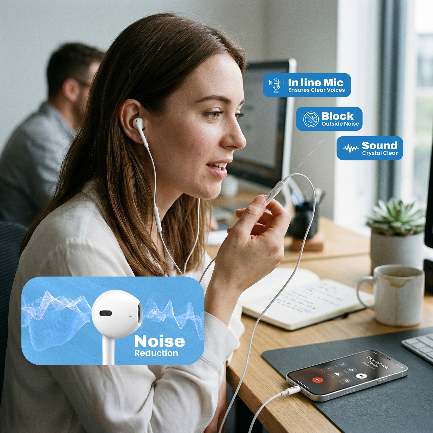 Image of EVM Type-C Earphones [New Launch] Hi-Res Audio, Mic | Noise Isolation | Android iOS Wired