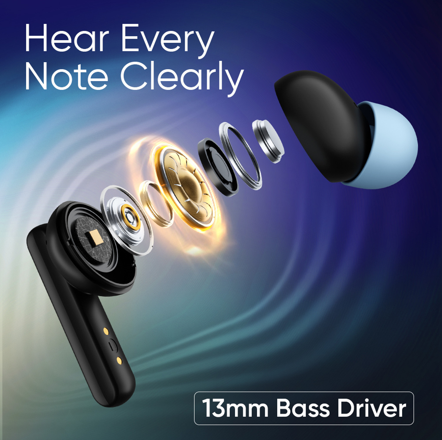 Image of Mivi Mivi DuoPods Oris Bluetooth Headset, 60 Hours Battery Life, AI ENC, Matte Black Bluetooth