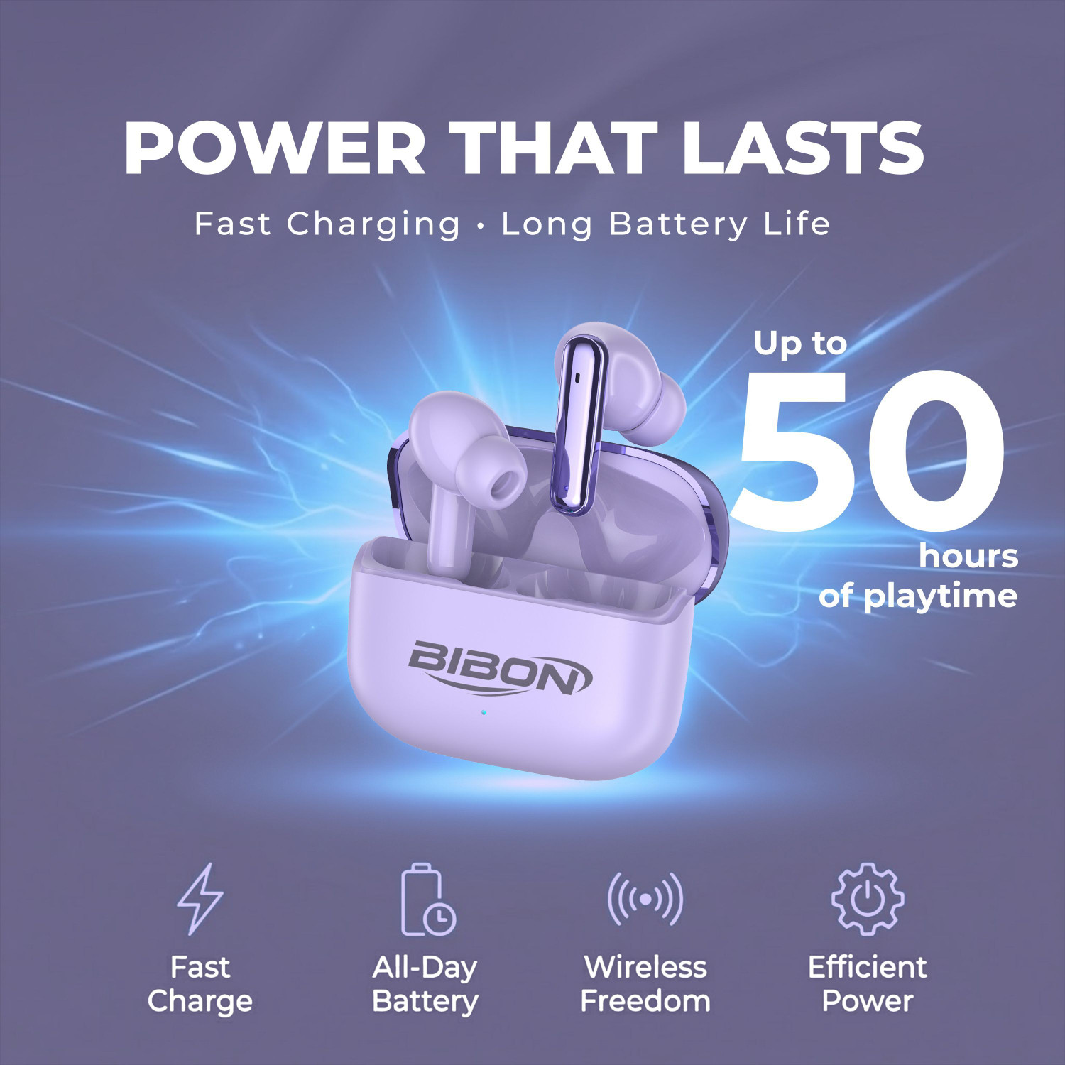 Image of BiBon SuperPods Immersio Dolby Audio, 3D Soundstage, Wireless Earbuds with Deep Bass-2 Bluetooth