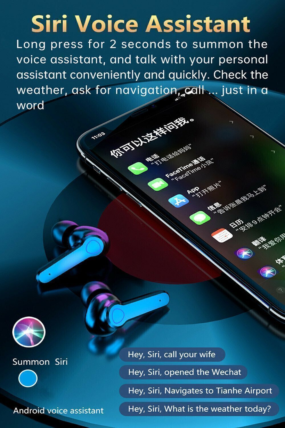 Image of myxes New Edition TWS M19 Gaming Earbuds Bluetooth 5.0 Wireless LED Digital Display N8 Bluetooth