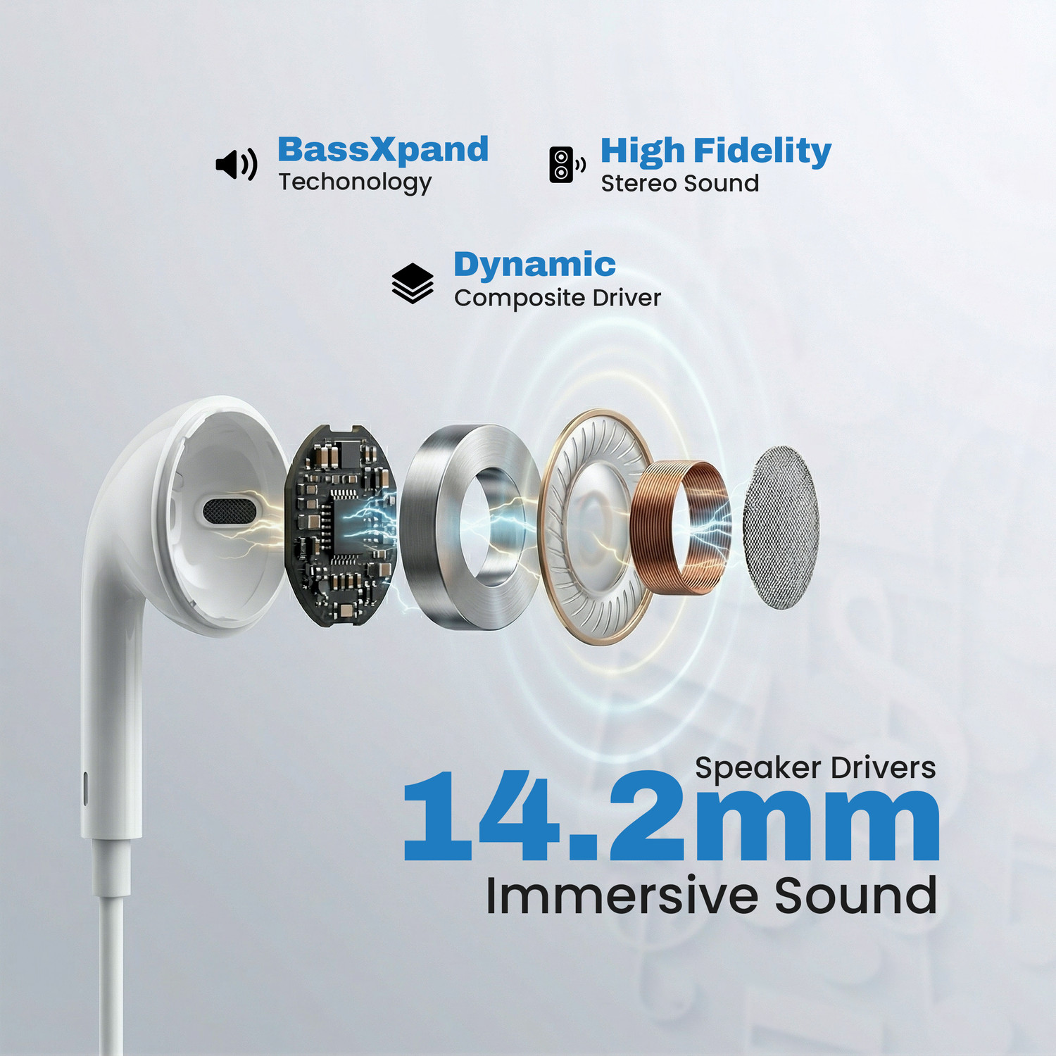 Image of EVM Type-C Earphones [New Launch] Hi-Res Audio, Mic | Noise Isolation | Android iOS Wired