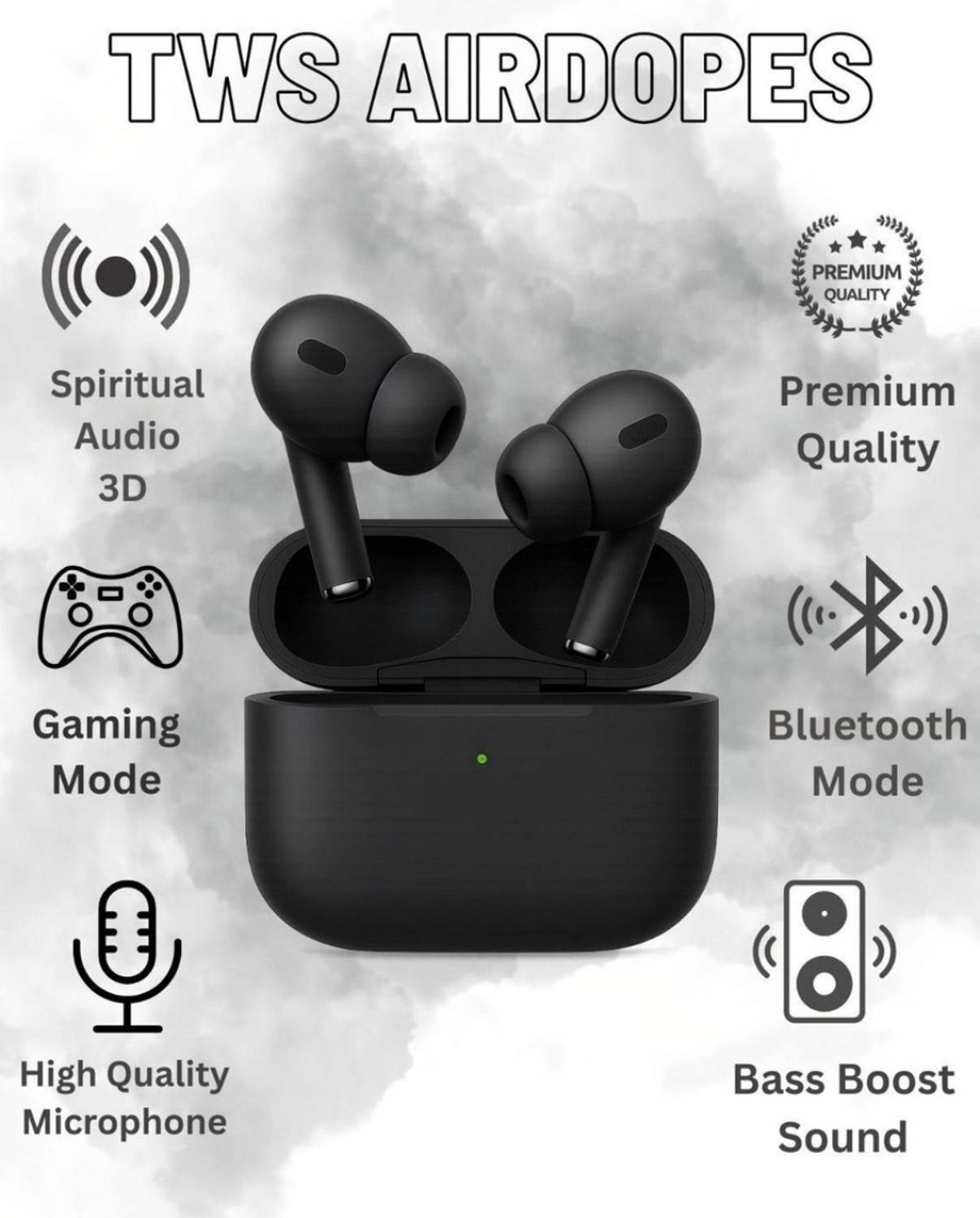 Three Guys Airdopes earbuds plus bass booster smart touch bluetooth 99 Bluetooth