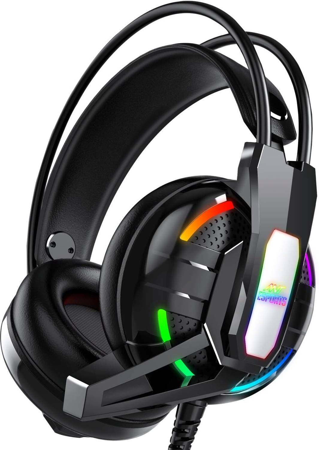 H525 Pro RGB Headset 2 * 3.5MM Jack + USB for RGB Light |50 MM Drivers Wired Gaming Headset - Image 1
