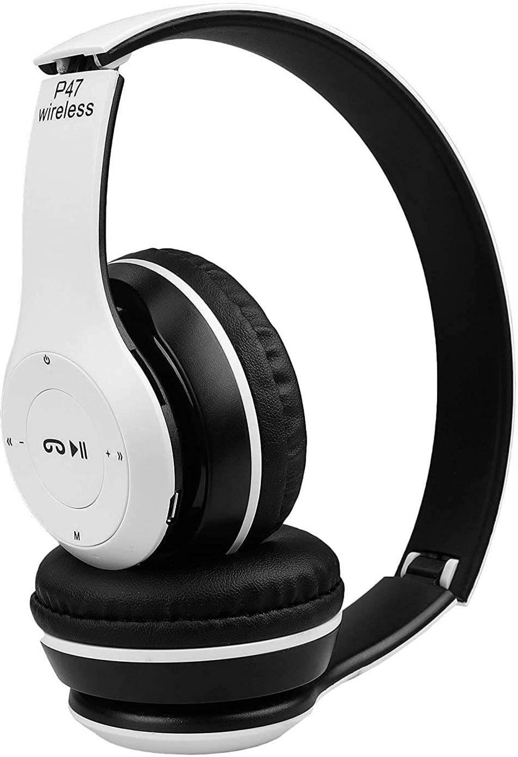 RENTOOR P-47 Headphone Wireless Sports Microphone Bluetooth White On the Ear Bluetooth