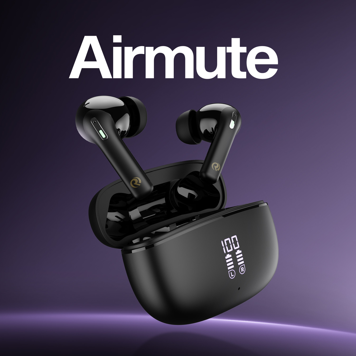 Image of Robotek Airmute True Wireless Earbuds, 40H Playtime, ANC + ENC Inbuild Bluetooth