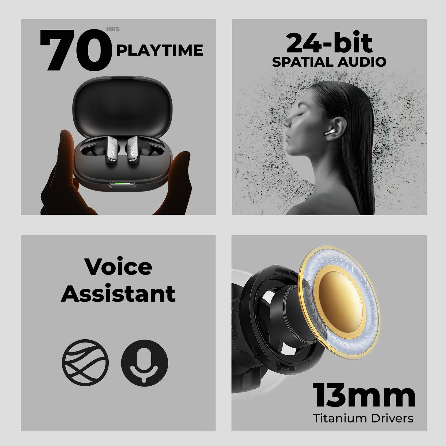truke Mega 8 70Hr Battery Earbuds - Image 2