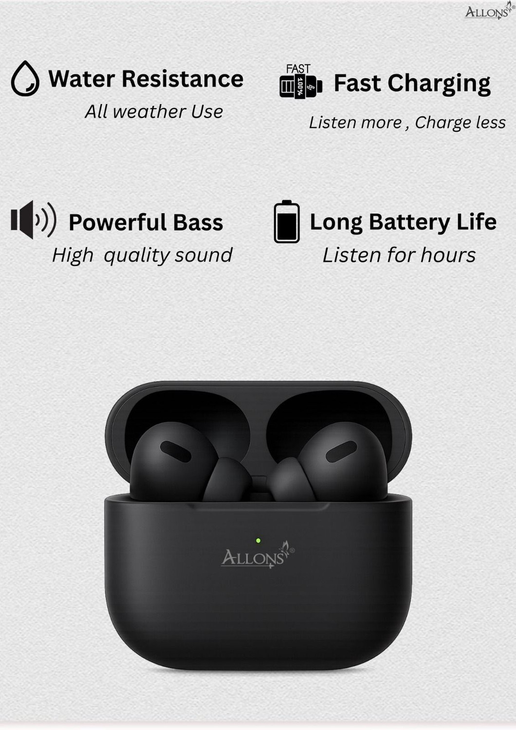 Image of allons TWS Bluetooth Earbuds True Wireless Headphone with MagSafe Charging Case A56 Bluetooth