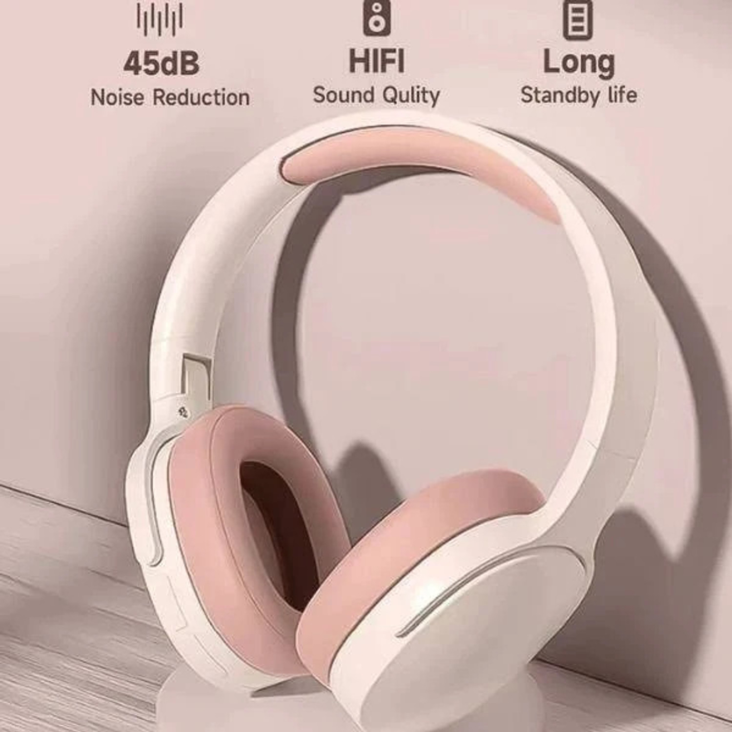 Image of GUGGU Wireless Bluetooth Headphone With Powerful & HD Sound & Adjustable HeadbandYZ291 Bluetooth Headset (Multicolor, True Wireless)