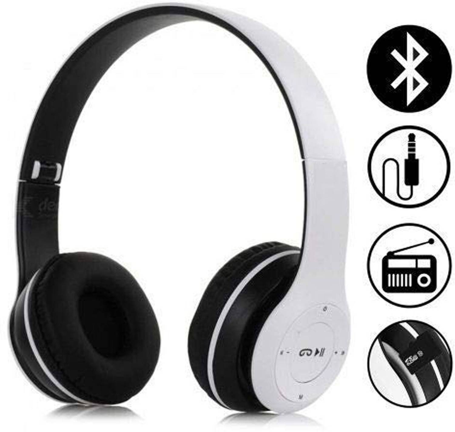 Techpunch COMFORTABLE EAR PADS WIRELESS HEADPHONE WITH AUX SUPPOR