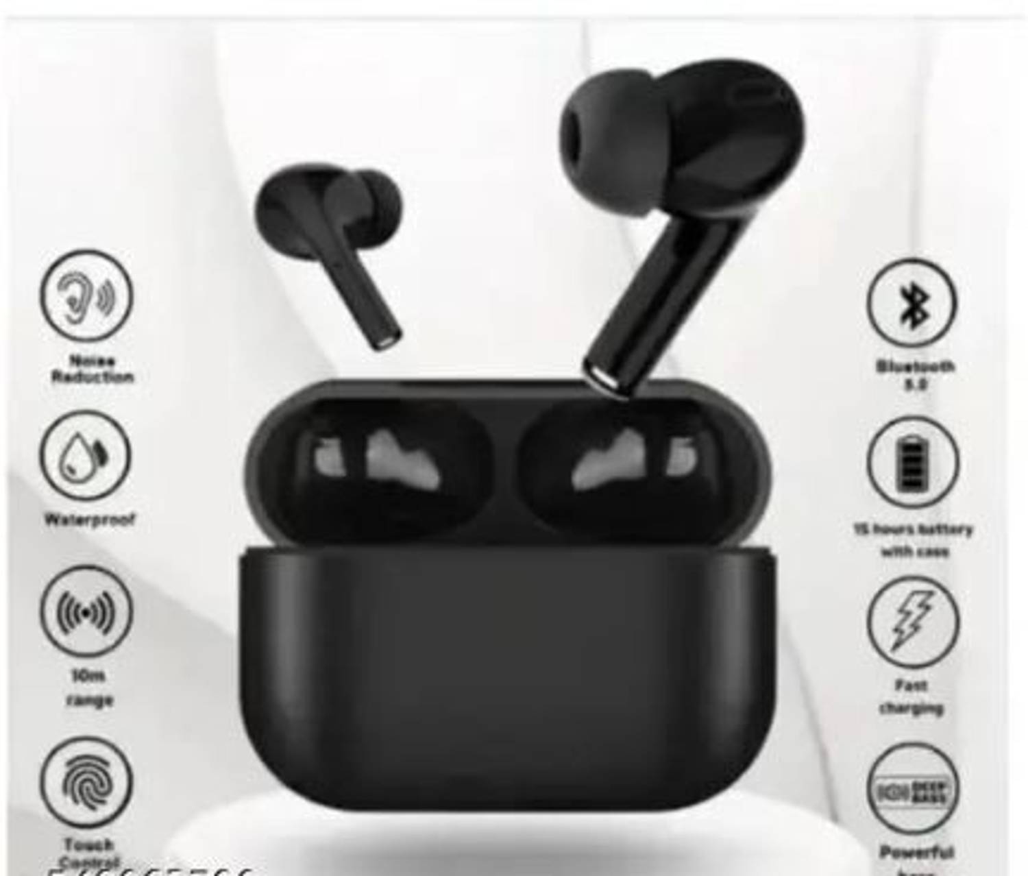 GWALBROS A13 TWS AIRPOD Black Earbuds - Image 4