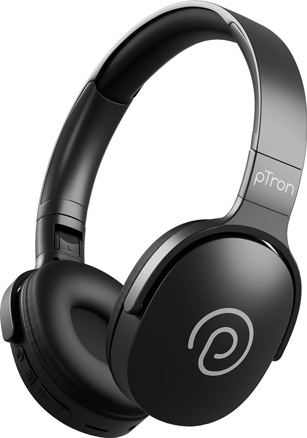 PTron Studio w/ Dual-Device Pairing, 60Hrs Playtime, HD Mic, 40mm
