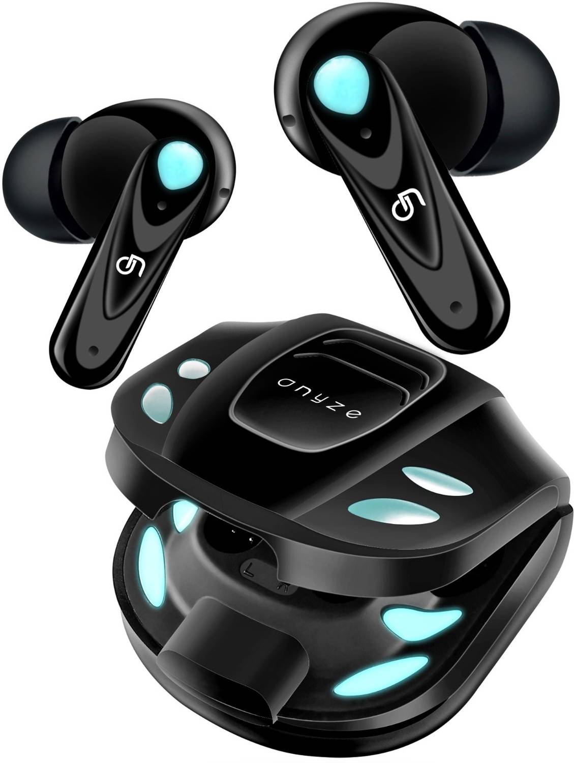 ONYZE ON902 XACT SHOT Gaming Earbuds,50HPlaytime,4 Mic-ENC,Dual P