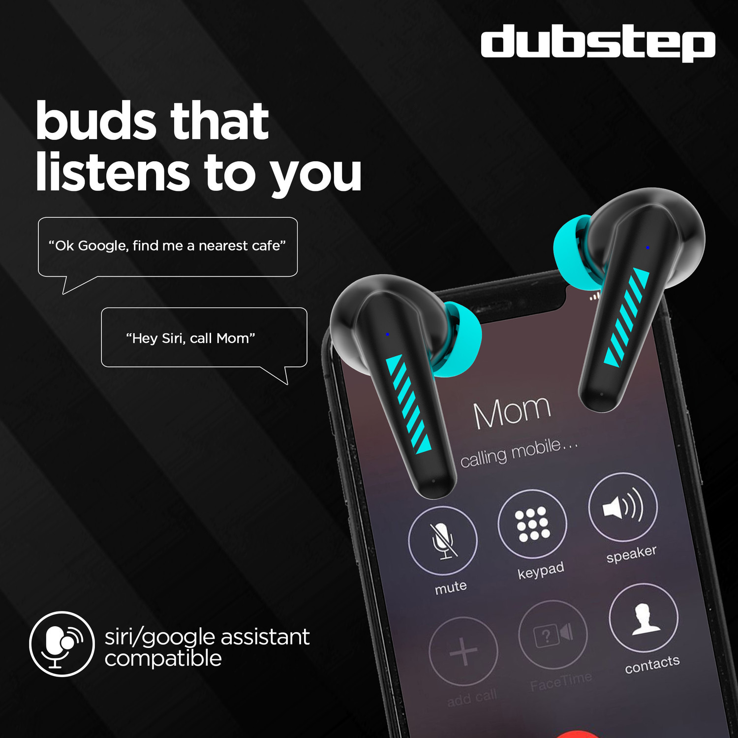 Image of Dubstep Buzz X3 with upto 42 hrs Playtime, X-Bass, ENC, 13mm Dynamic Drivers, BT V5.3 Bluetooth