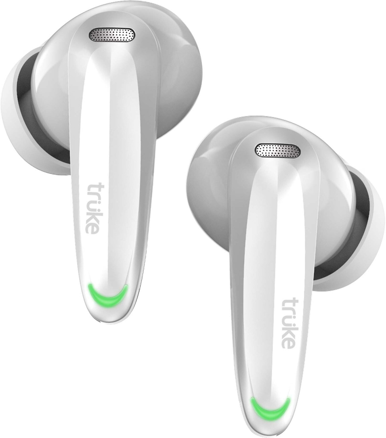 Image of truke BTG Crystal V2 buds w / 68H Battery, RGB LEDs, Game Mode, Dual Pairing, 4Mic ENC Bluetooth
