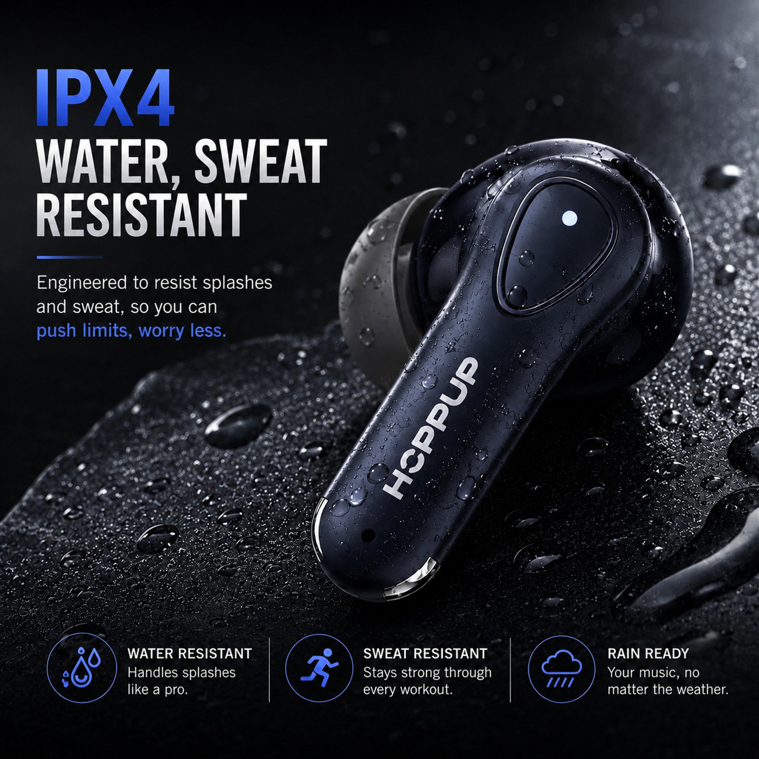 Image of HOPPUP AirDoze M1 Earbuds with 50H PlayTime, 40MS Low Latency, AI ENC & 5.4v Bluetooth