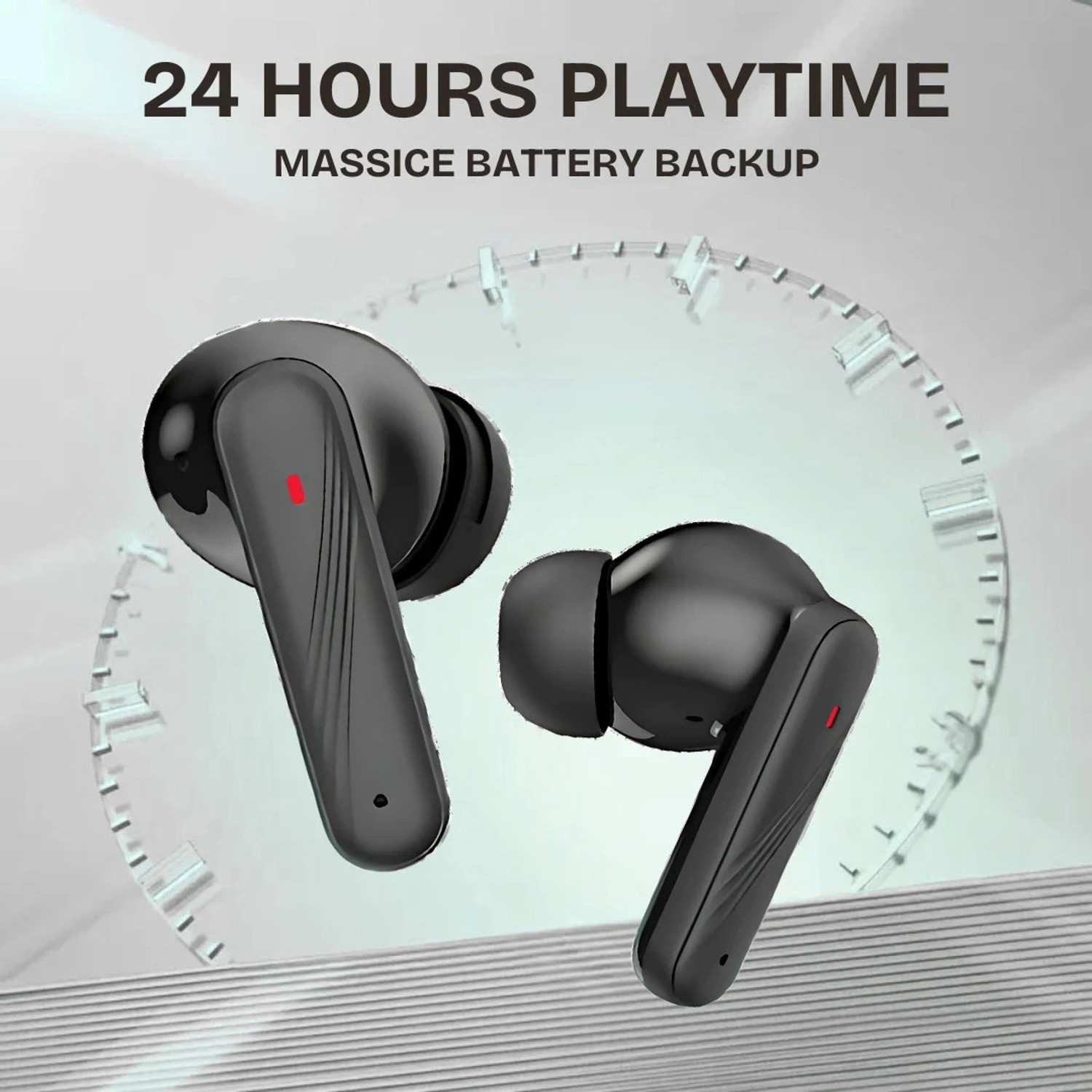 Image of ModishOmbre Future pods 20 black & red | 13 mm Driver | Super Bass TWS Earbuds Bluetooth