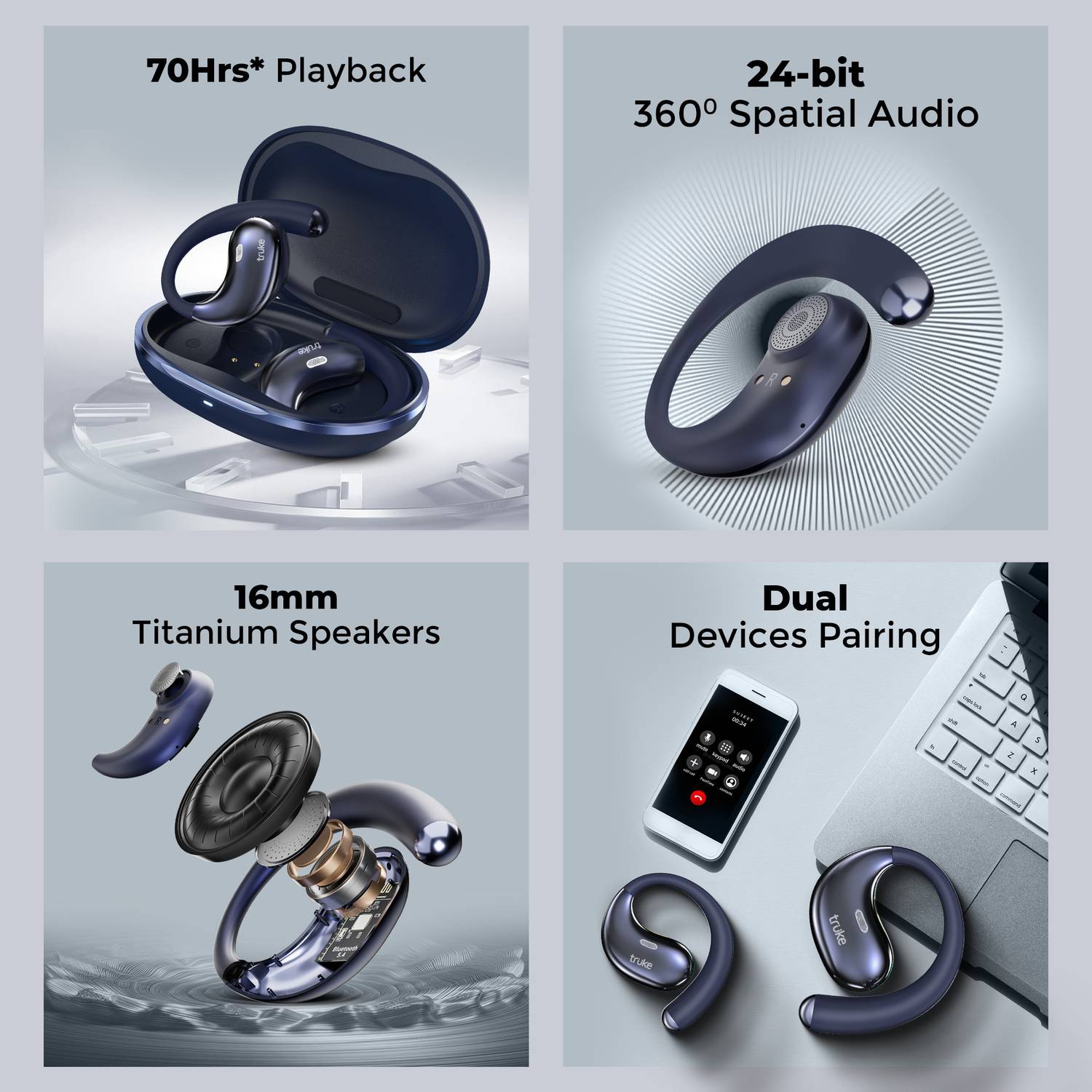 truke ResonanceX OWS Bluetooth Headphones - Image 2