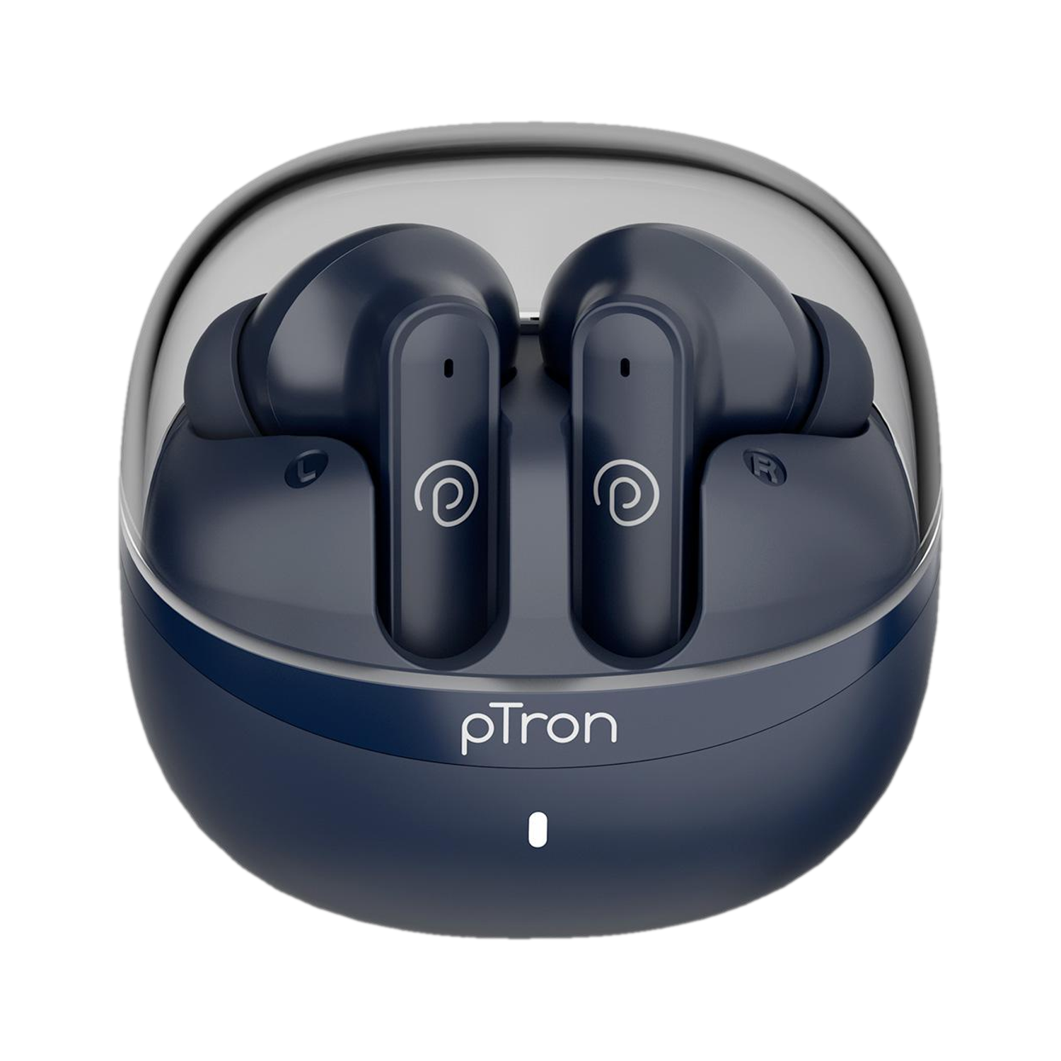 Image of PTron Bassbuds Indie w / AI-ENC Clear Calls, 45hrs Playtime, Custom EQ, App Support Bluetooth