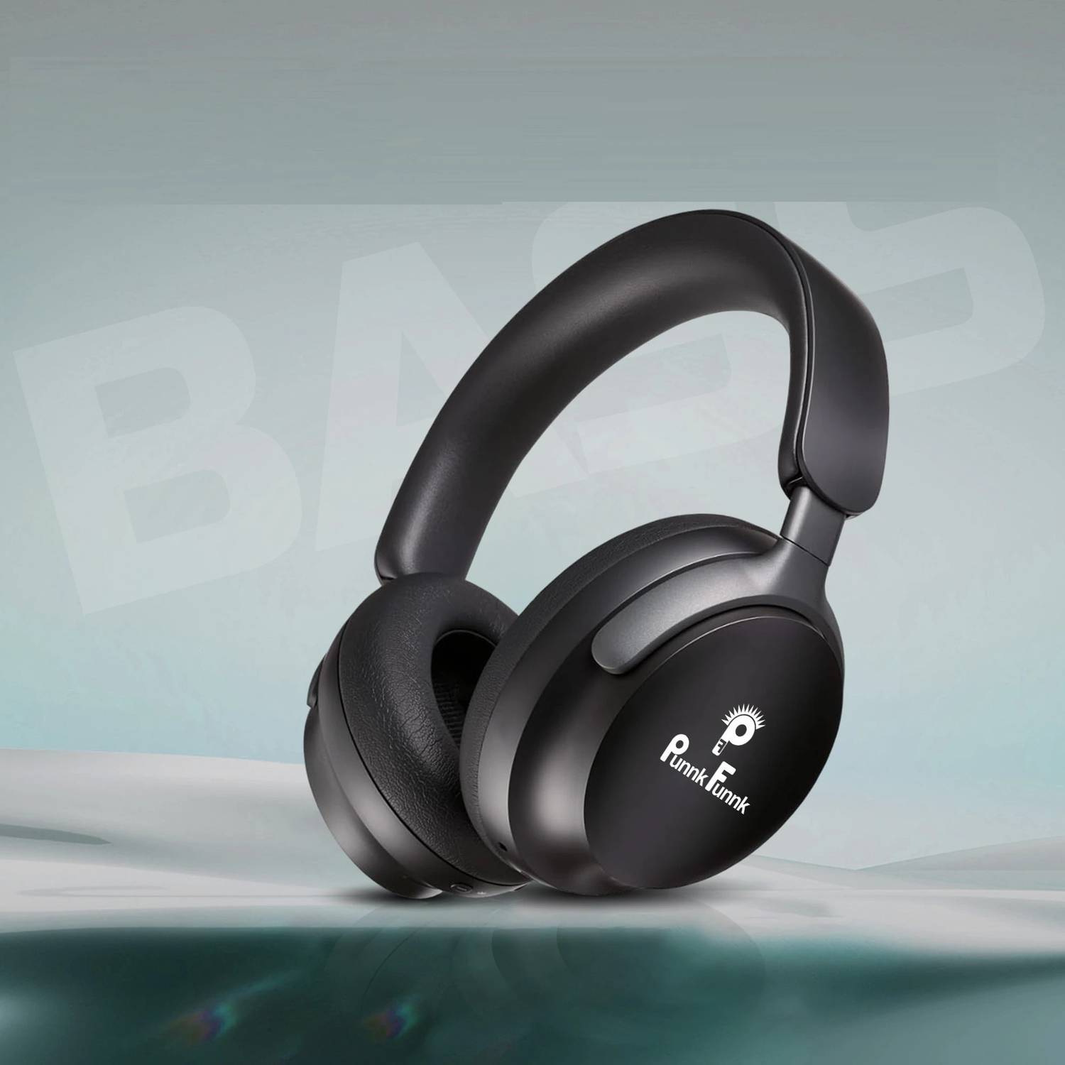 PunnkFunnk Bass Over-Ear Wireless Bluetooth Headphones | Noise Cancellation, 60H Battery, Bluetooth
