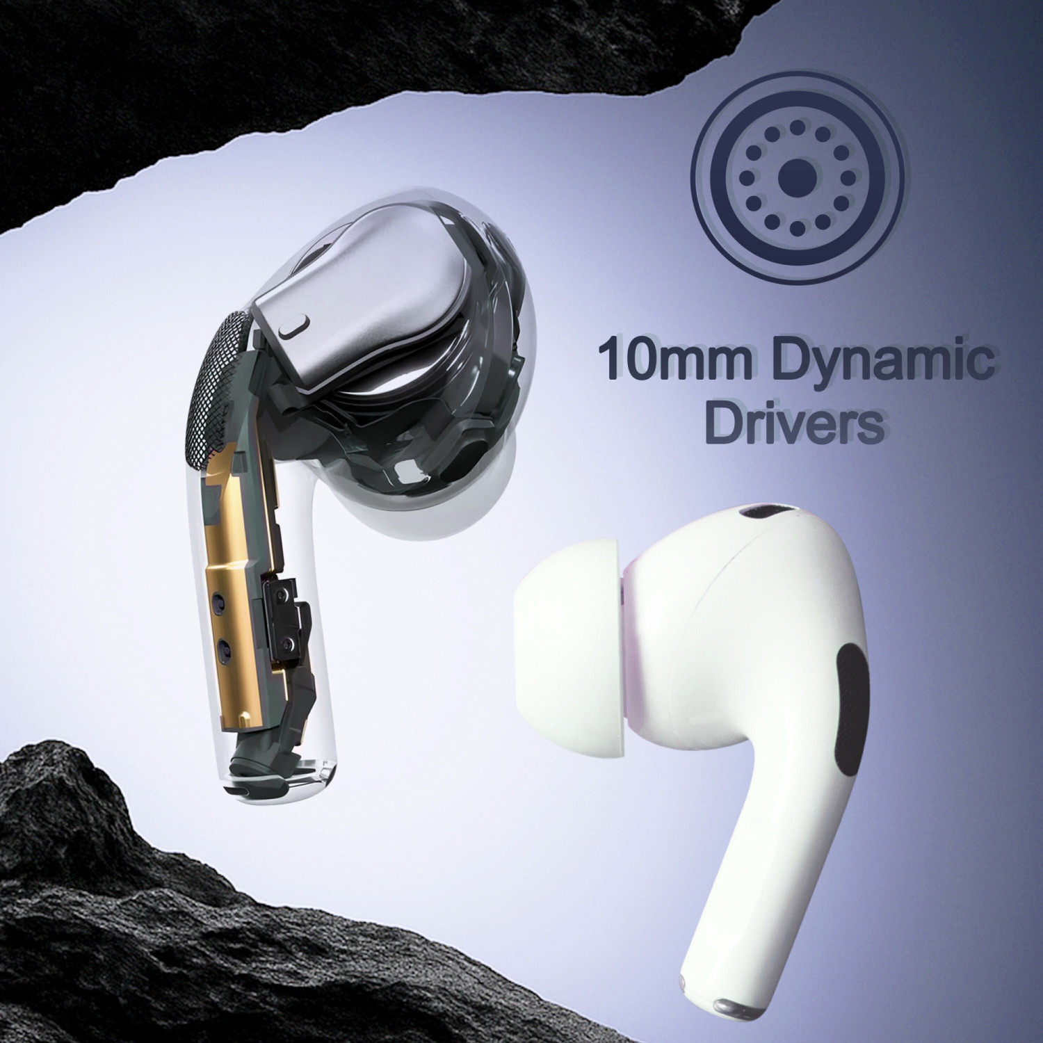 Image of TP TROOPS TWS Wireless Bluetooth Ear buds, Inbuilt Mic, Earbuds with 45H Playtime Bluetooth