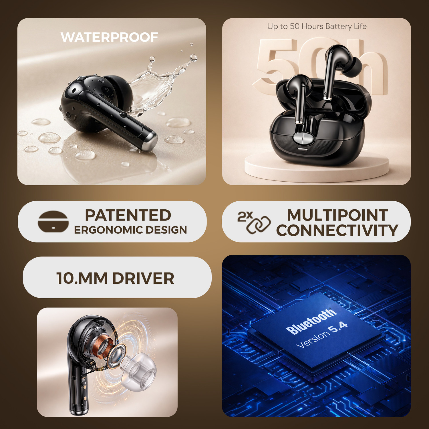 Image of Boom TWS AirPods X96 Sonic Air Pro|160H Battery|4 Mics & ENx|Low Latency|Dual EQ Mode Bluetooth Gaming