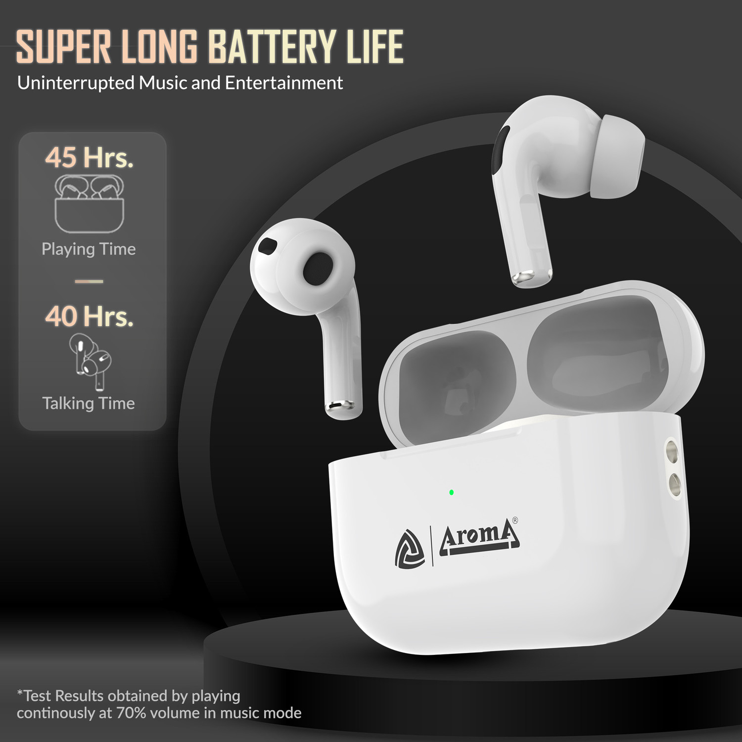 Image of Aroma NB121 Pro Pods Upto 40 Hours Playtime* Dual Pairing, Fast Charging Earbuds Bluetooth Headset