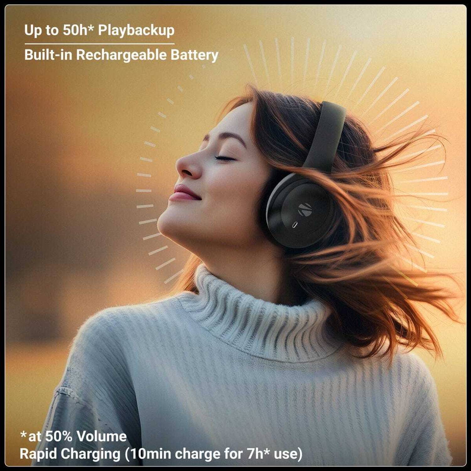 ZEBRONICS ZEB PARADISE NEO BLACK Bluetooth & Wired Gaming Headphone - Image 2