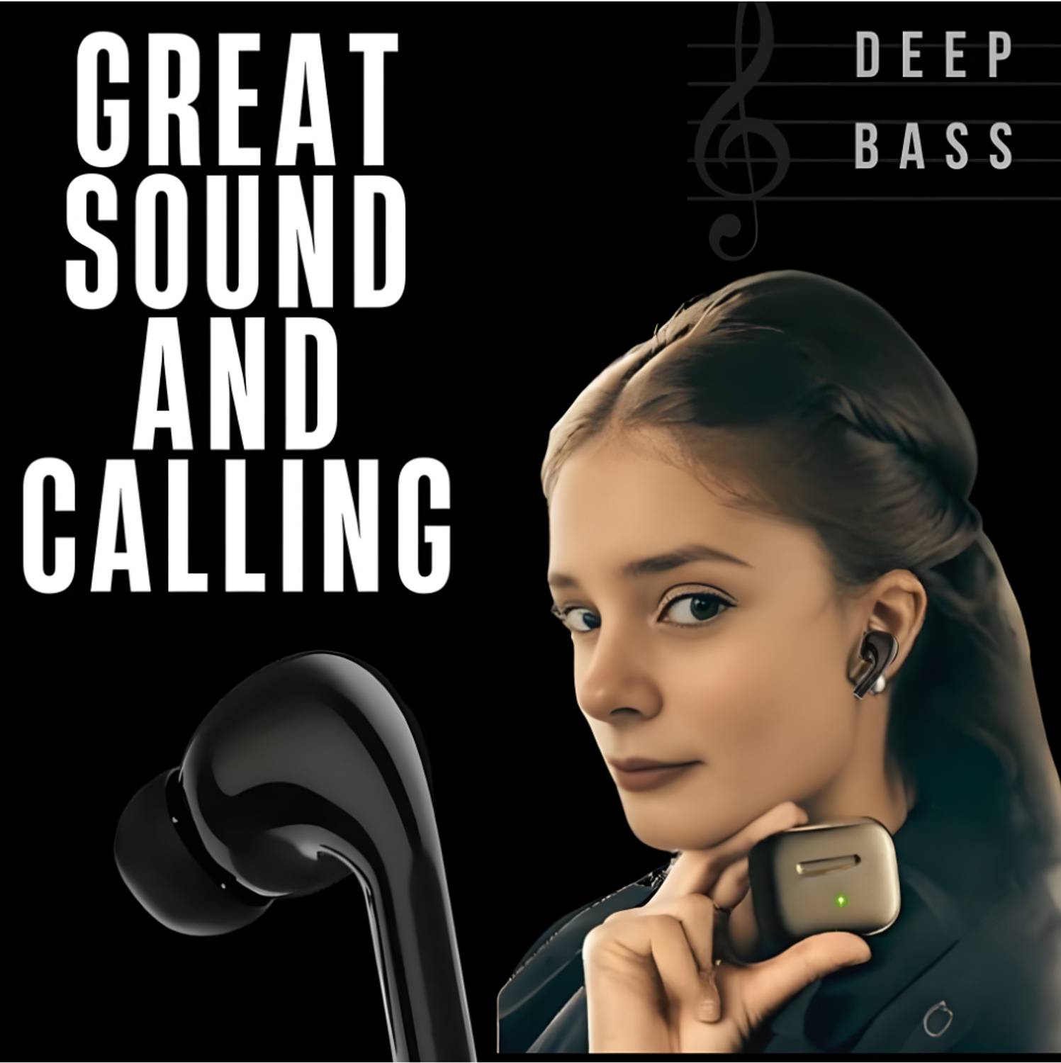 house of common Bluetooth Gaming Earbuds Blue - Image 4