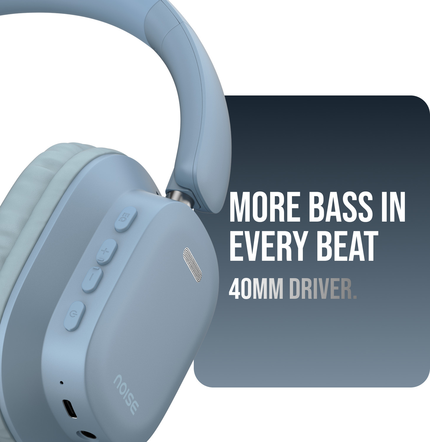 Image of Noise Airwave Max 2, 50H Battery, 40mm Driver, Deep Bass, 3Preset EQModes,Dual Pairing Bluetooth