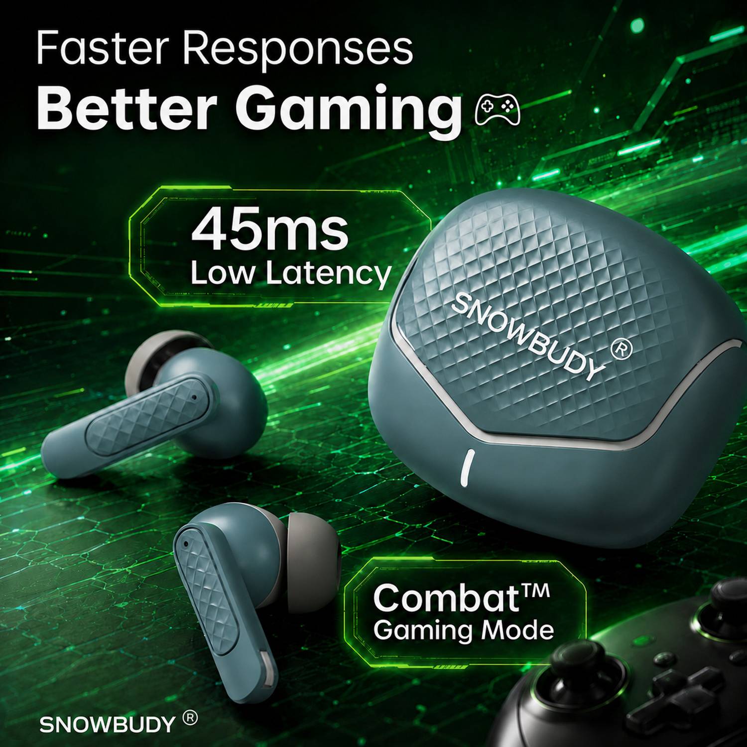 snowbudy True Wireless Earbuds with 70H Playtime - Image 2