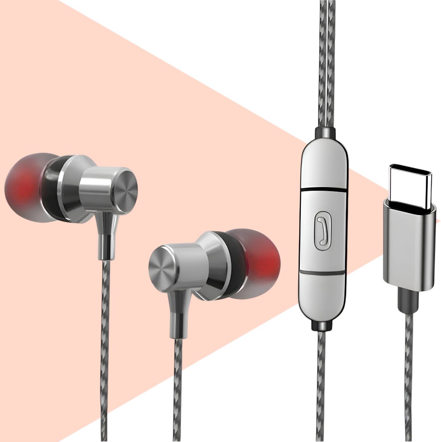 Bxeno Type C Handsfree with Mic For 10r 5G/10T 5G/NORD 2T 5G/9r 5G/9[3H] Wired Gaming