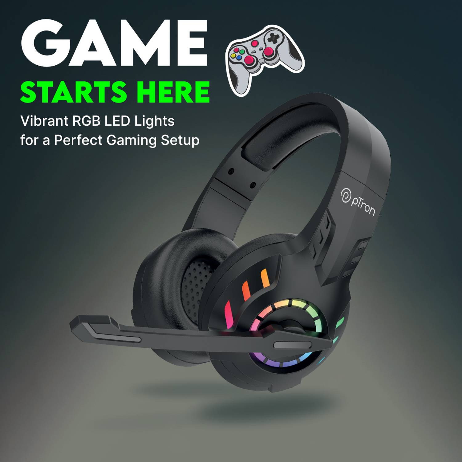 PTron Studio Sports Wireless Gaming Headset - Image 2