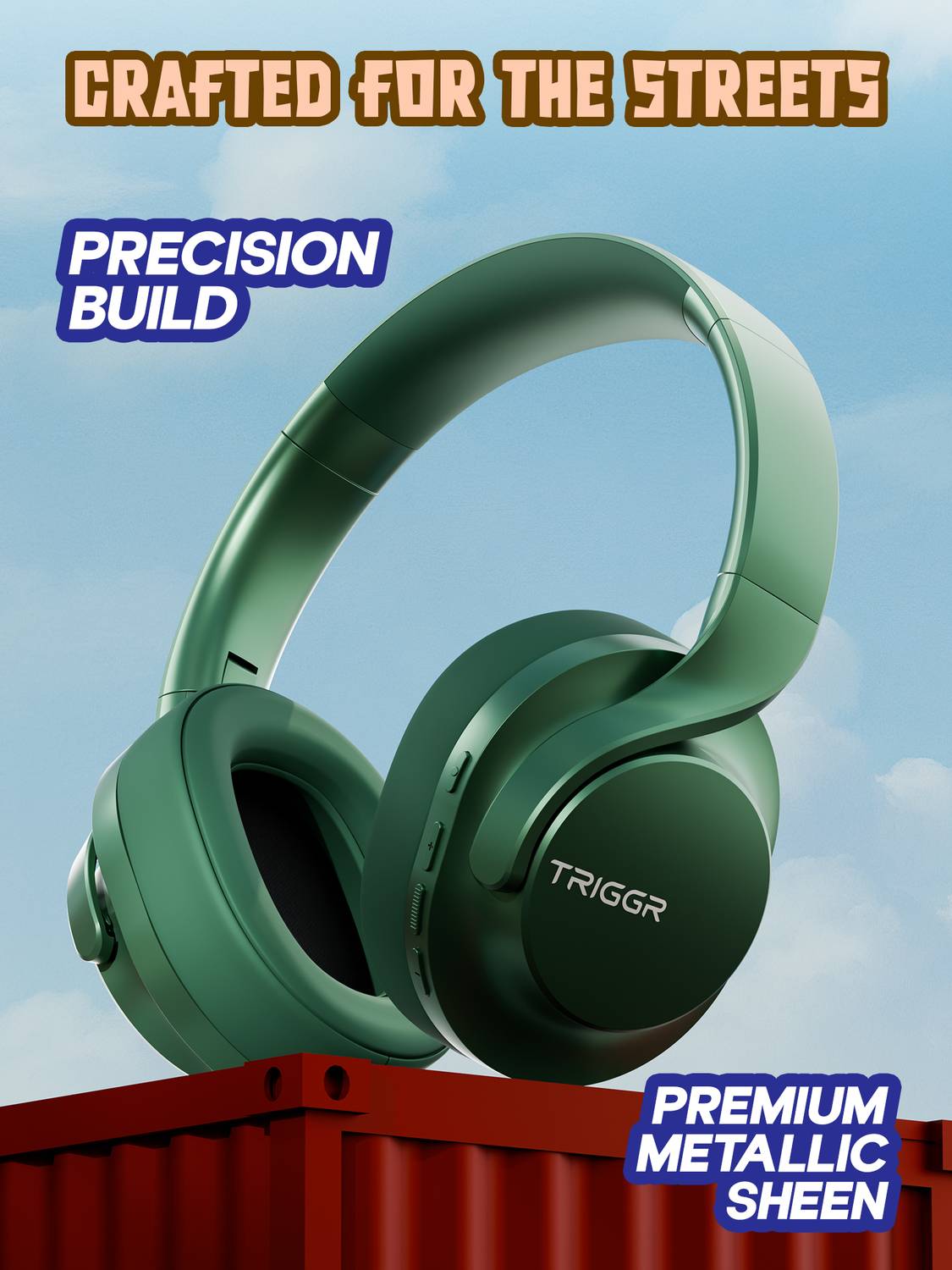 TRIGGR Punkheadz Z2 50H Battery Bluetooth Headphones - Image 3
