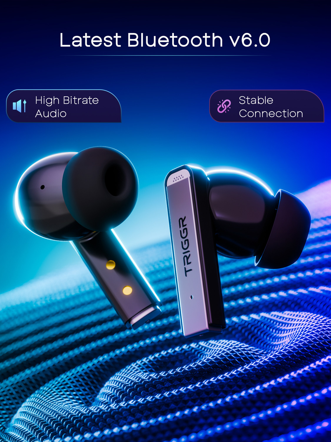 Image of TRIGGR Zion 1 with 4-Mic ENC, Dual Pairing, 40H Battery, Precision Slide Design, v6.0 Bluetooth