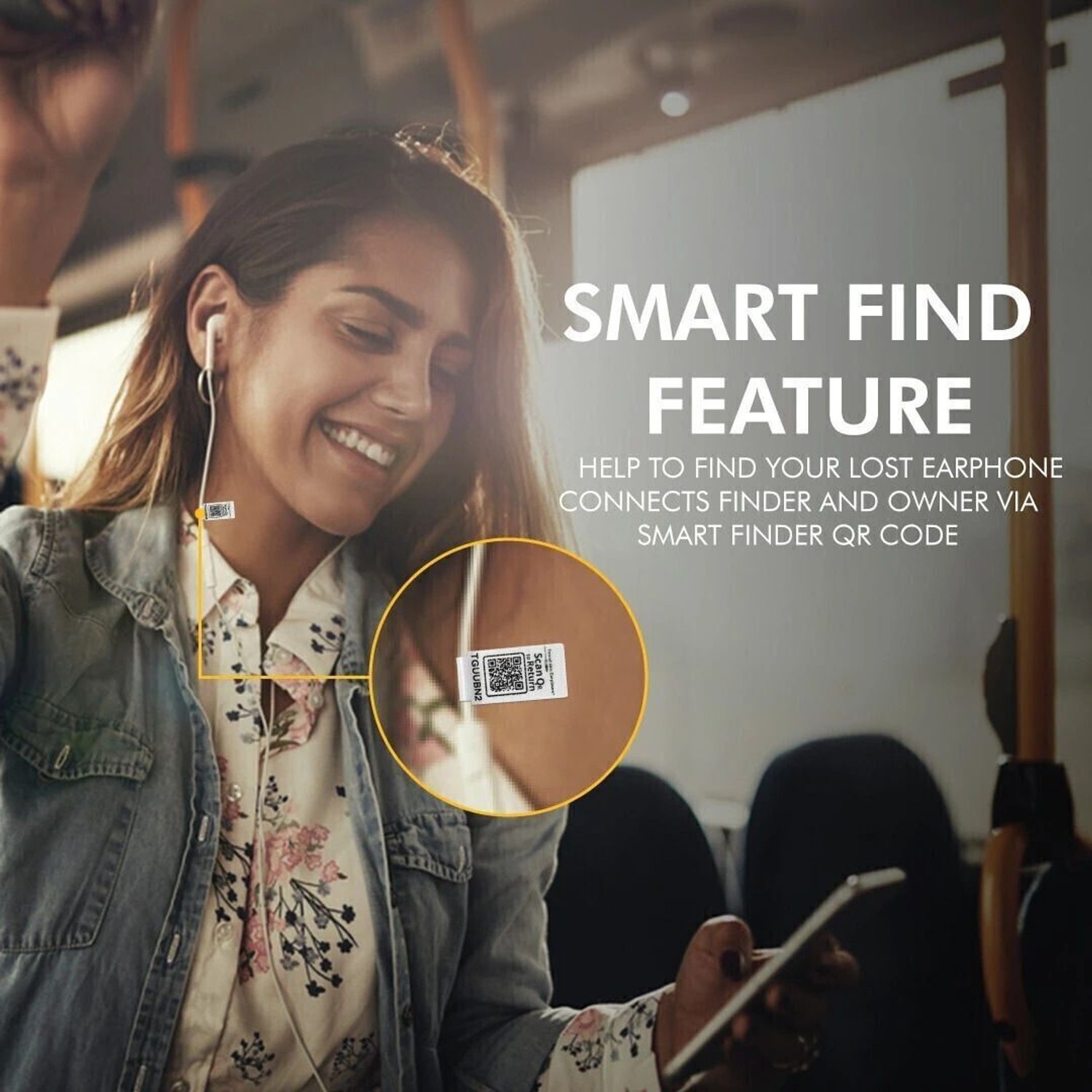 Image of Tag8 Wired Earphones Pack of 2 with QR Based Technology in White for Seamless Audio Wired