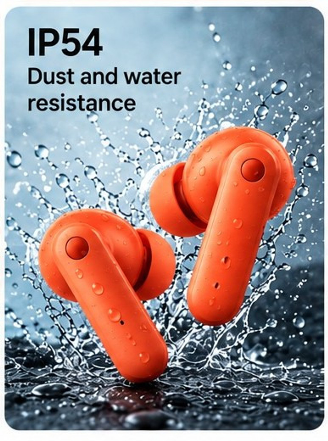 Image of DXONE ACCESSORIES DXONE TWS True Wireless Earbuds with Deep Bass |HD Mic |Touch Control Bluetooth Headset (Orange, True Wireless)