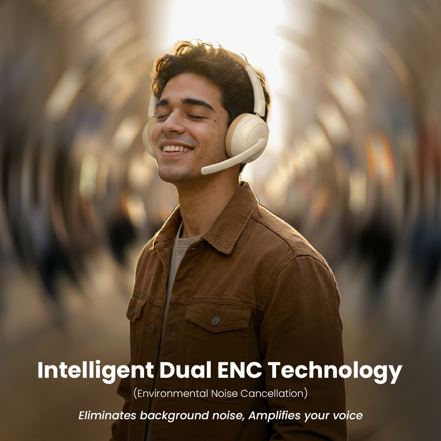 Image of Portronics Muffs A3 On ear Headphone,Inbuilt Flexible Boom Mic,Dual ENC Technology,50 Hrs Bluetooth