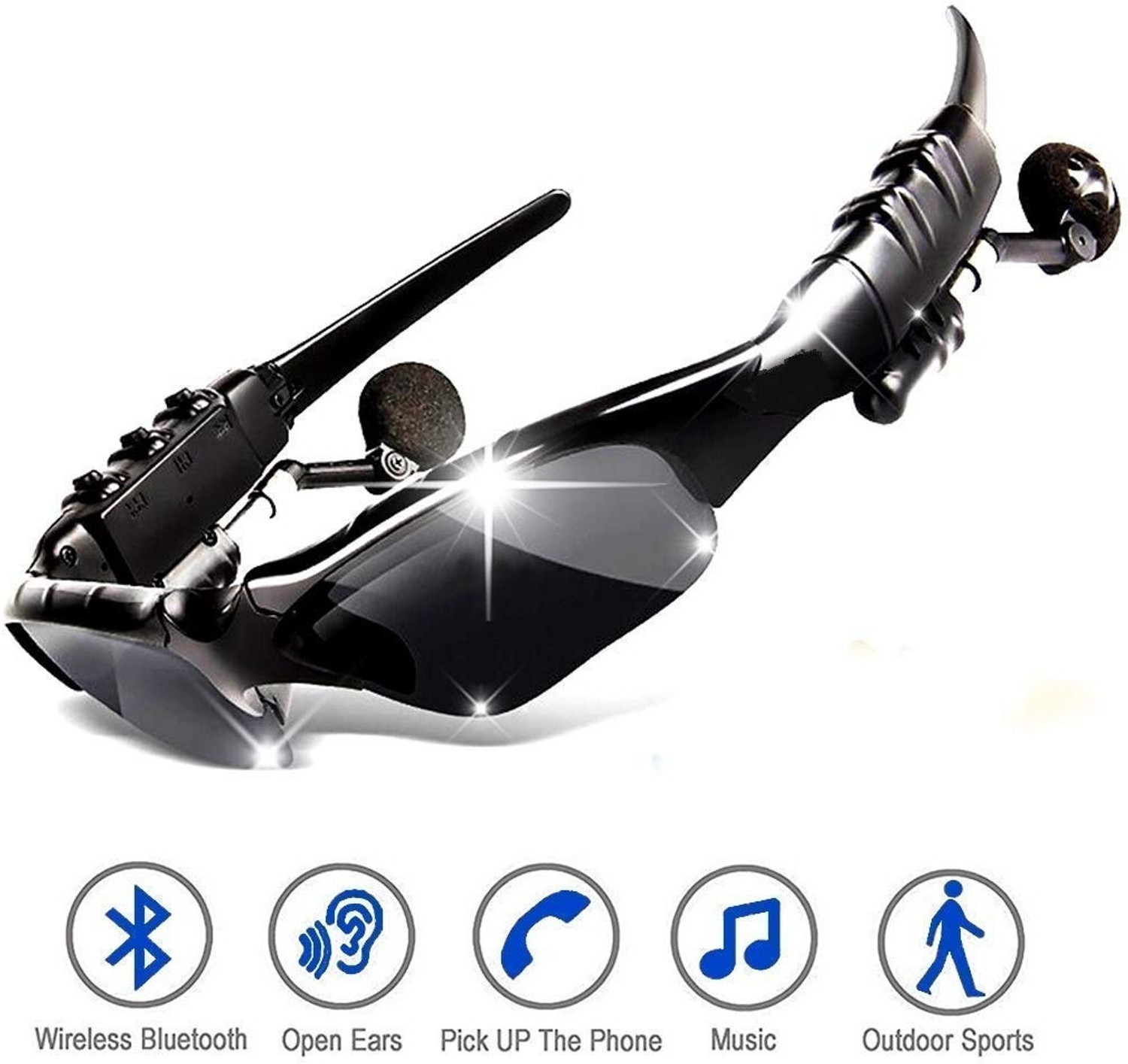 Image of GUGGU UKT 543E Sunglass Earbuds Bluetooth Headset Bluetooth