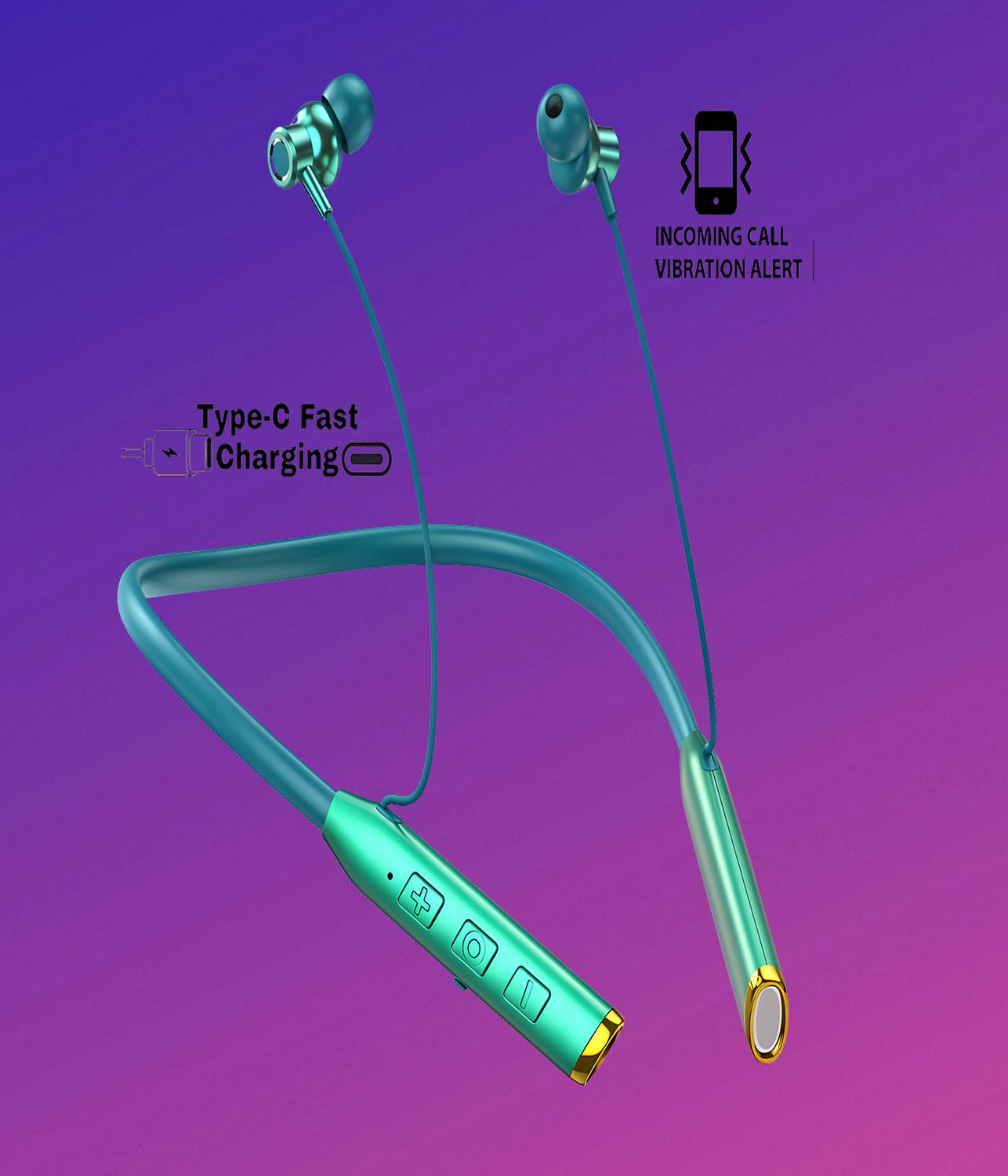 GREE MATT N80 Vibration Alert 48 Hours Playtime Cancellation Waterproof Neckband Q34 Bluetooth