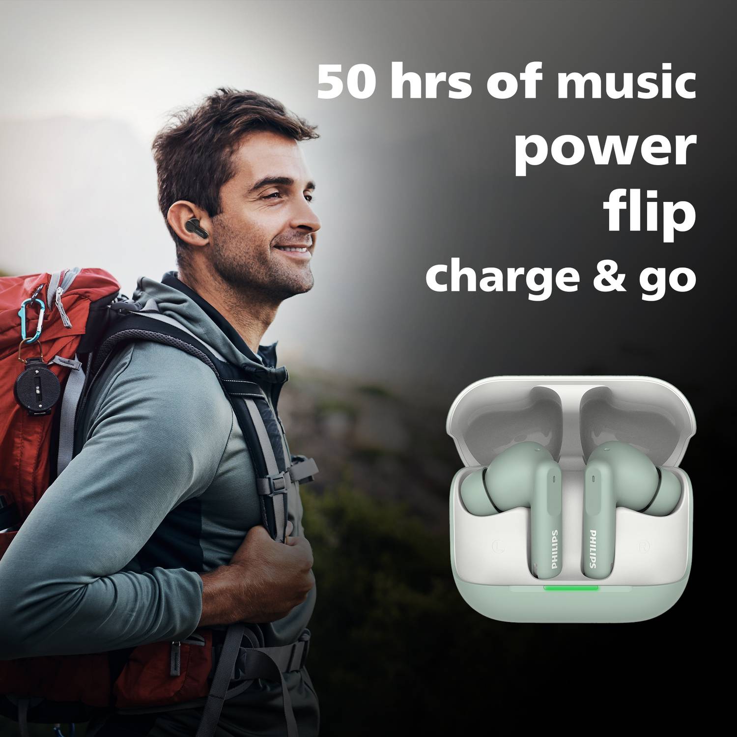 PHILIPS TAT1050GN Earbuds with ANC/ENC, 50H Playtime, 13mm Driver... more