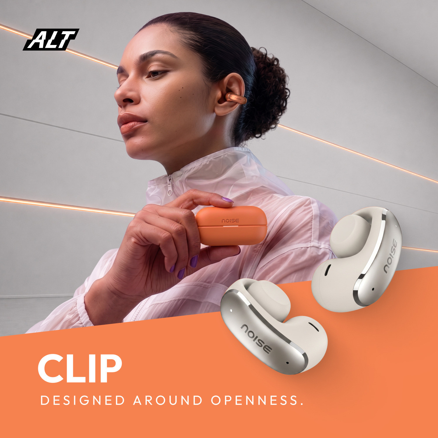 Image of Noise ALT Clip with 28 Hrs Playtime, Quad-Mic AI ENC, Hi-Res, AI + App Support Tech Bluetooth