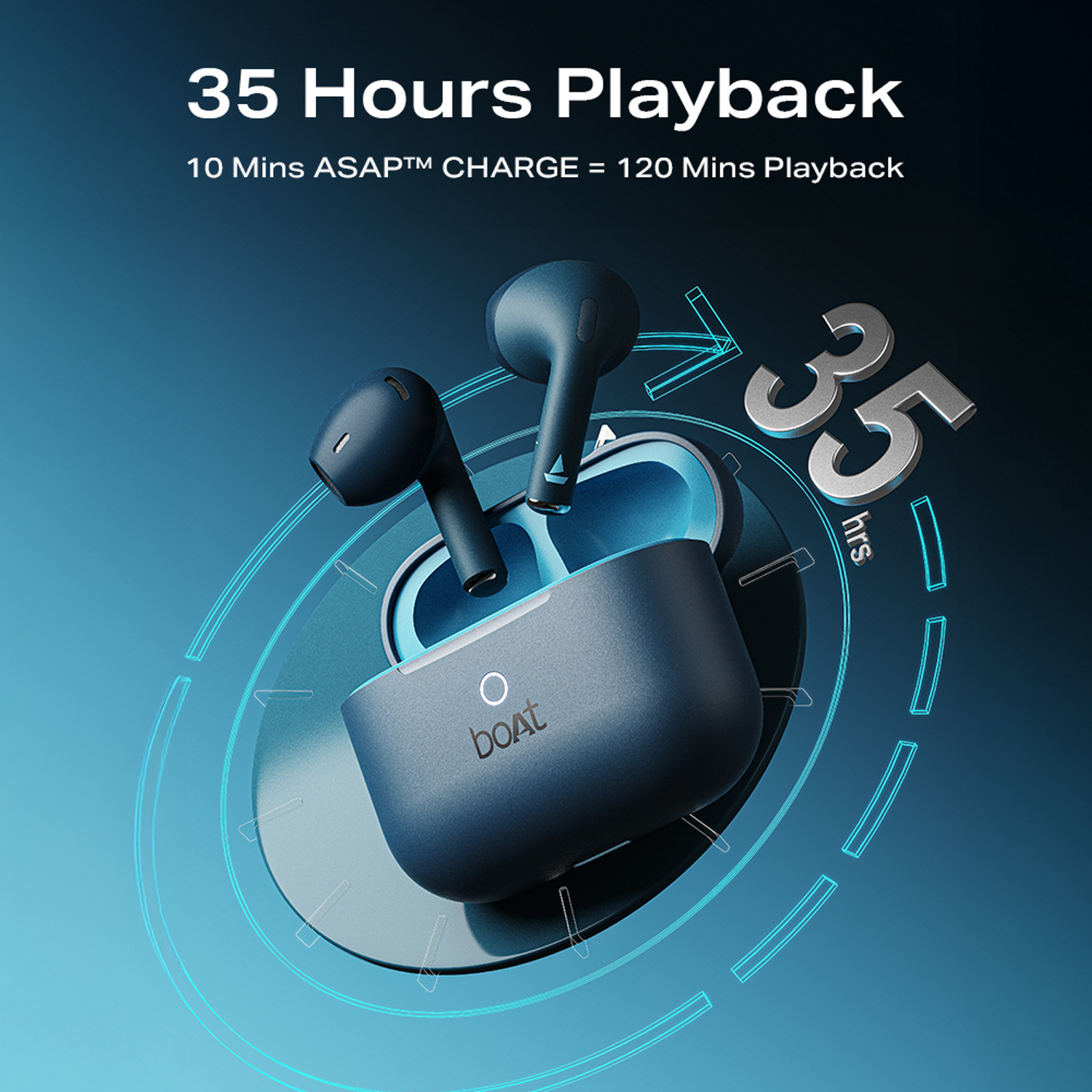 Image of boAt Airdopes Alpha,35H Battery, 13mm Drivers,ENx, Stream Ad Free Music via App Bluetooth