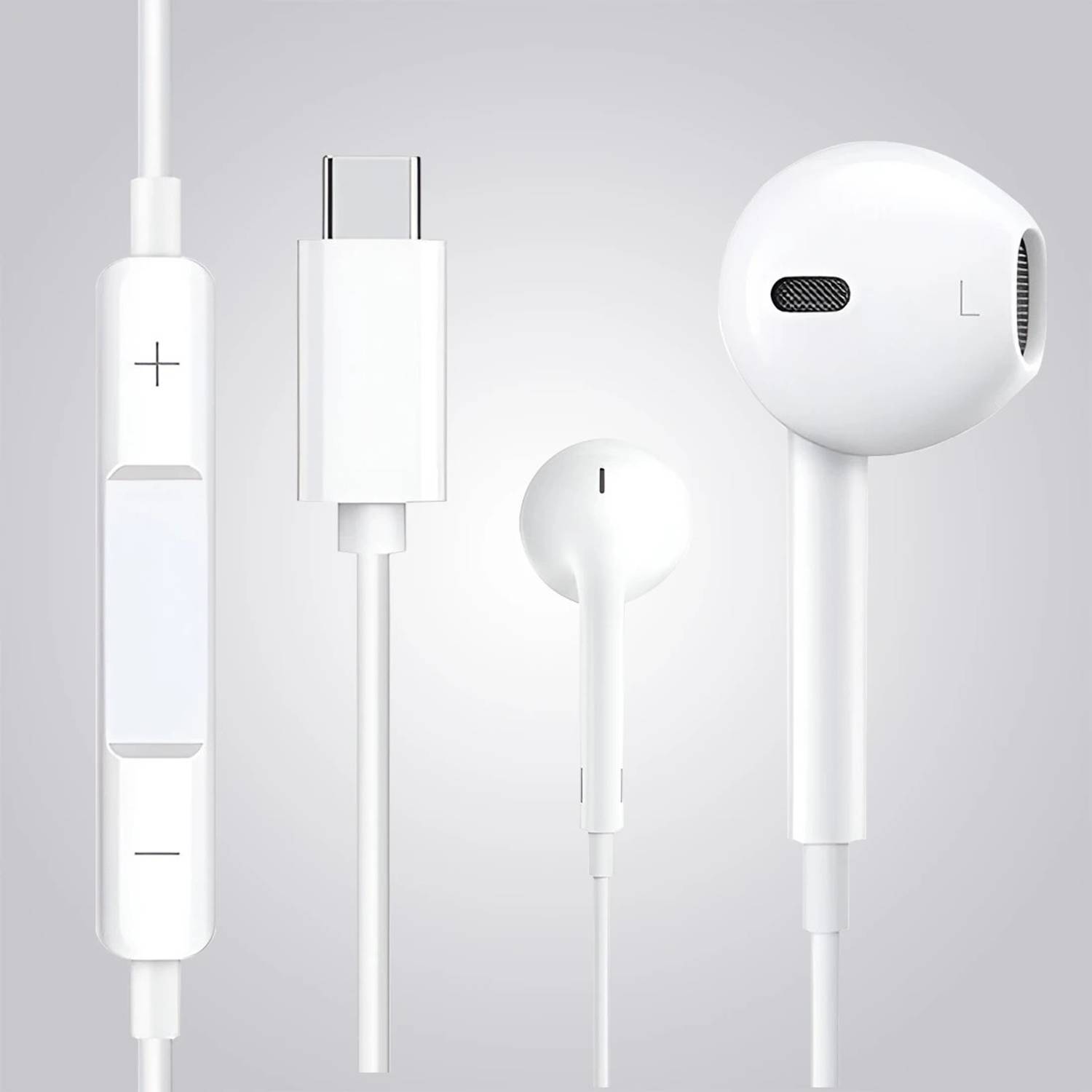X88 Pro Type C Wired Headphones In-ear Wired Headset (White, In t