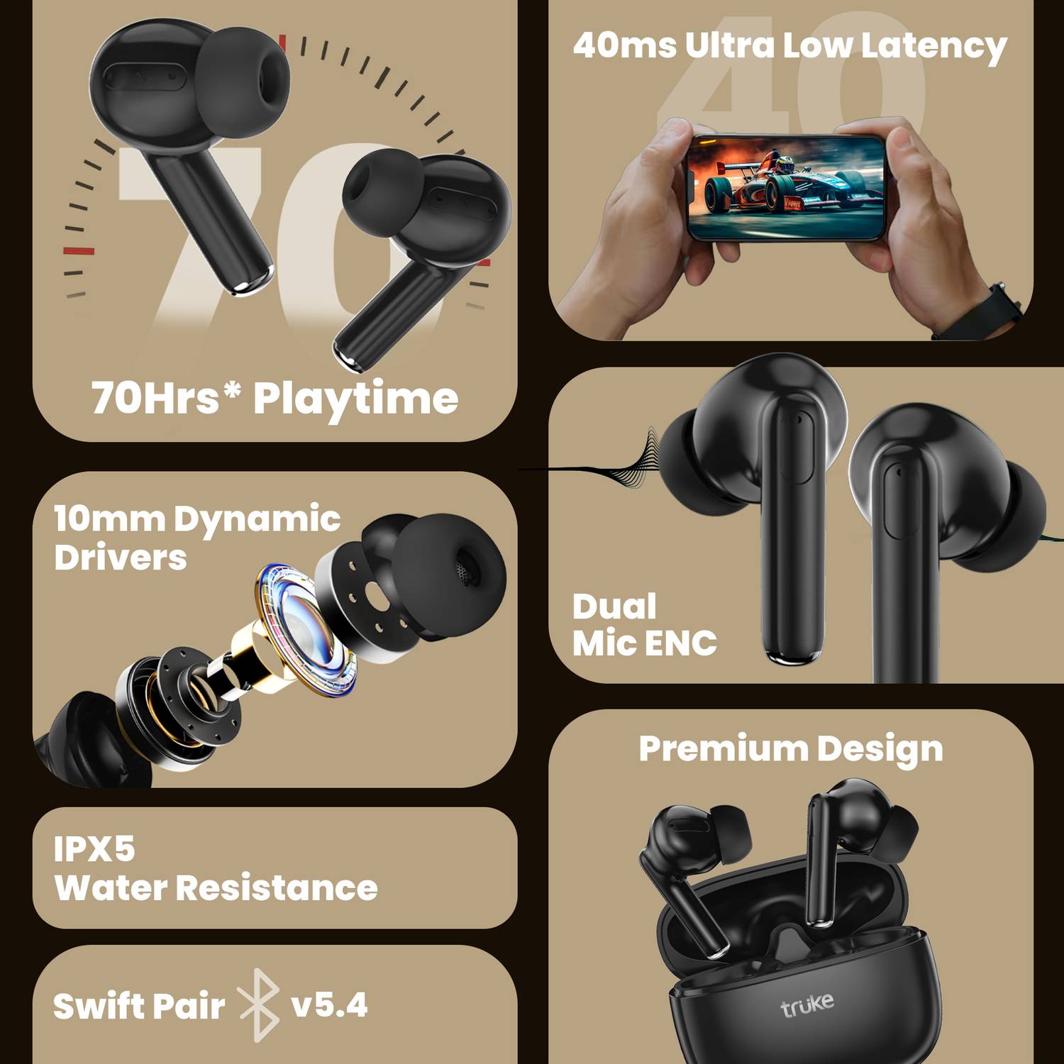 truke Buds Elite 10mm Driver Bluetooth Earbuds - Image 2
