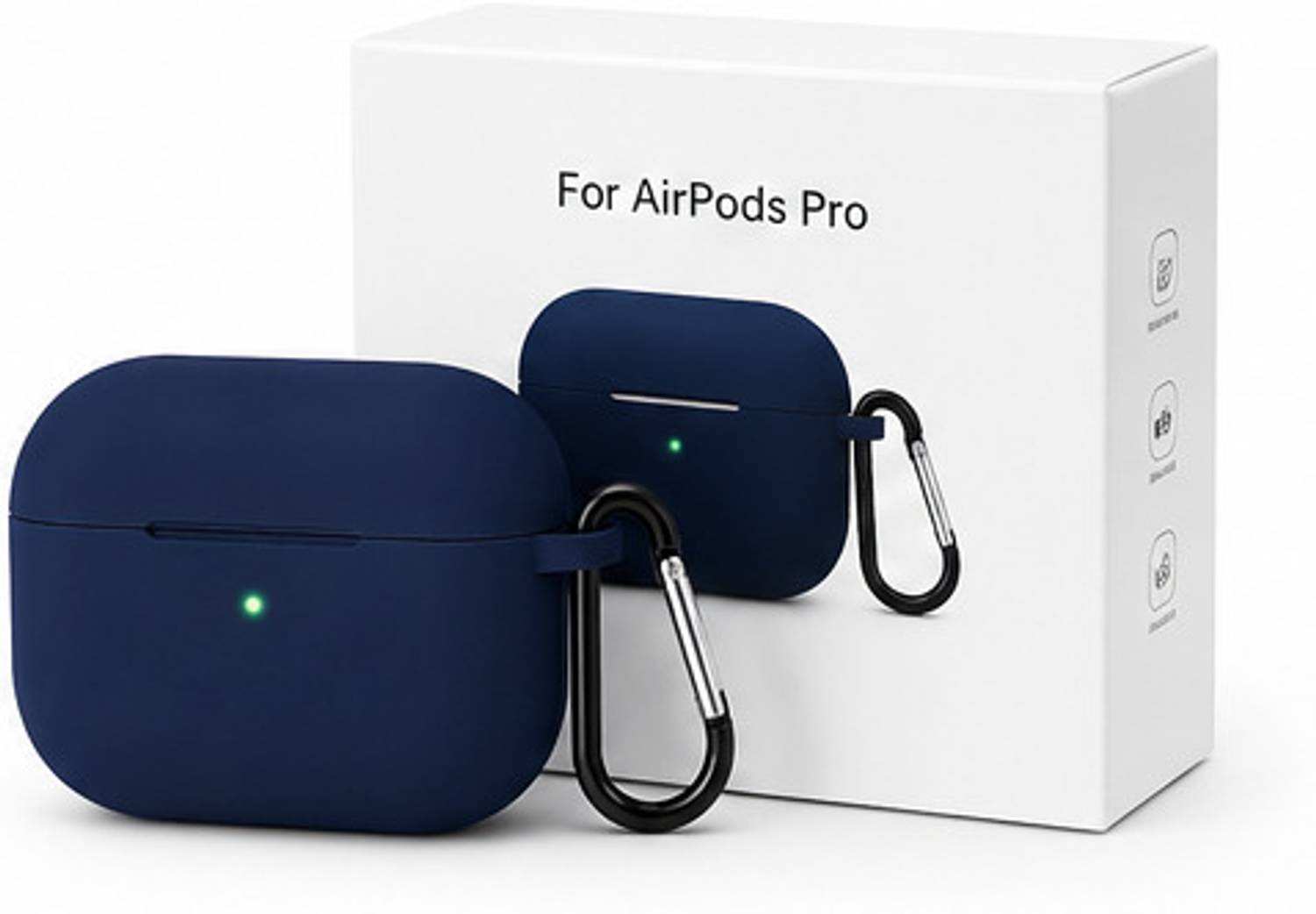 KUMAR AirPods Pro Silicone Cover with Carabiner Clip - Image 1