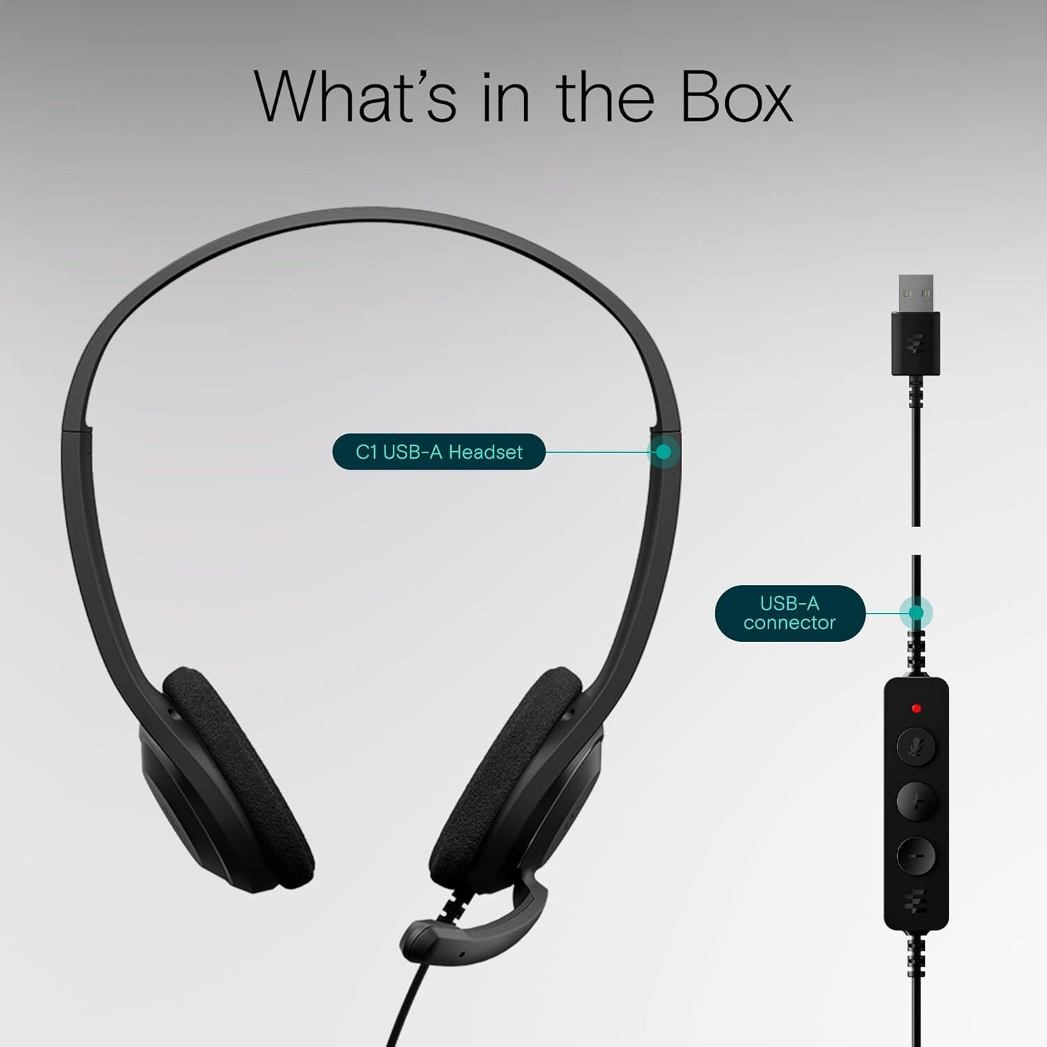 Image of epos C1 USB-A Wired Headset with Mic, Noise-Canceling, Chrome-Certified Wired